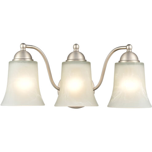 Abelia 3 Light 18 inch Satin Nickel Bathroom Vanity Light Wall Light